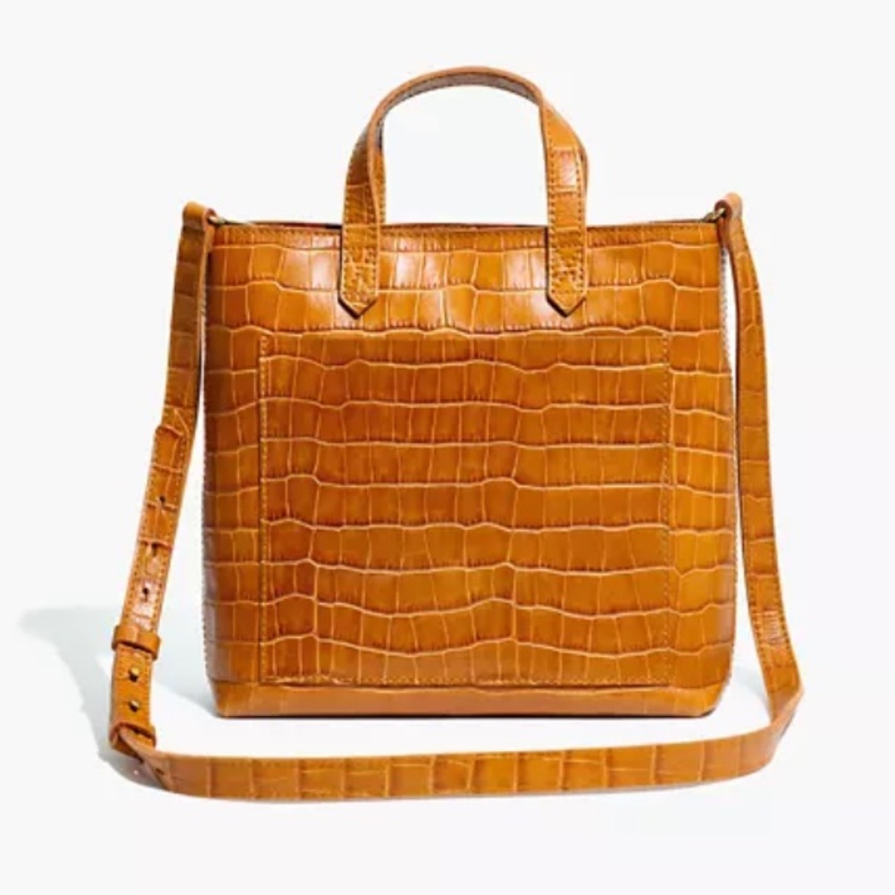 Madewell croc zip top crossbody